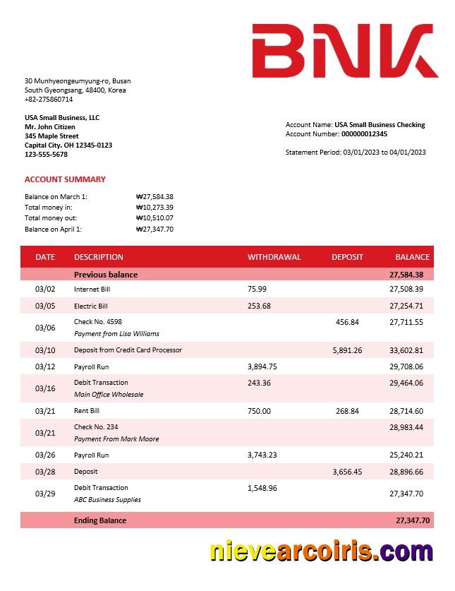 BNK Financial Group enterprise statement